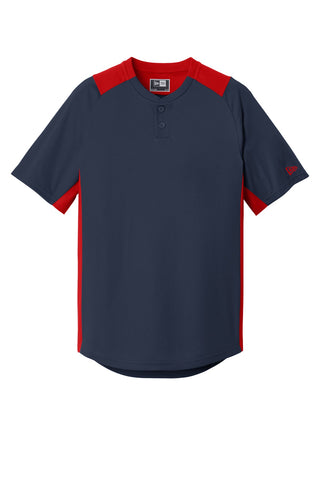 New Era Diamond Era 2-Button Jersey (True Navy/ Scarlet)