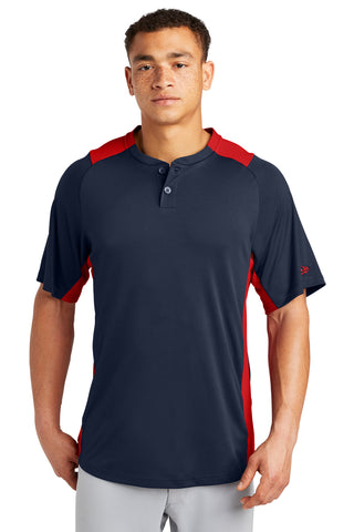 New Era Diamond Era 2-Button Jersey (True Navy/ Scarlet)