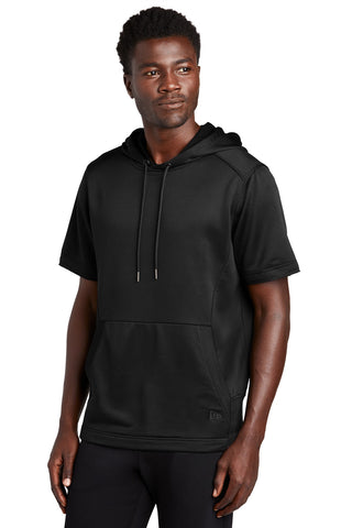 New Era Performance Terry Short Sleeve Hoodie (Black)