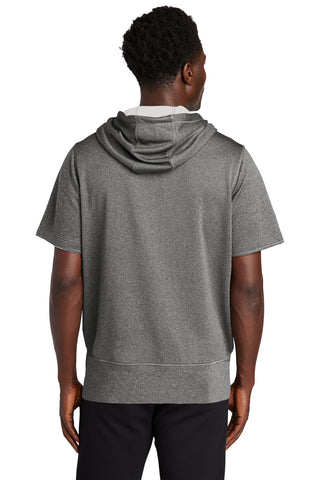 New Era Performance Terry Short Sleeve Hoodie (Graphite Heather)