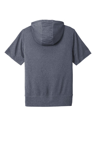 New Era Performance Terry Short Sleeve Hoodie (True Navy Heather)