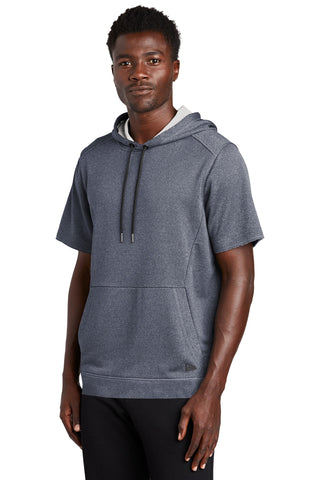 New Era Performance Terry Short Sleeve Hoodie (True Navy Heather)