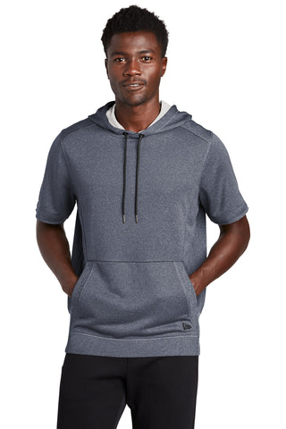 New Era Performance Terry Short Sleeve Hoodie (True Navy Heather)