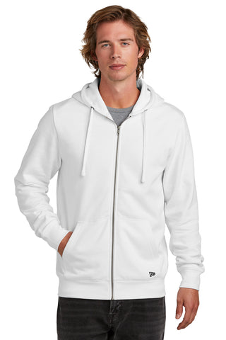 New Era Comeback Fleece Full-Zip Hoodie (White)