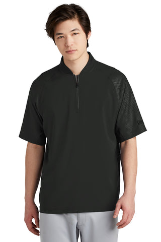 New Era Cage Short Sleeve 1/4-Zip Jacket (Black)