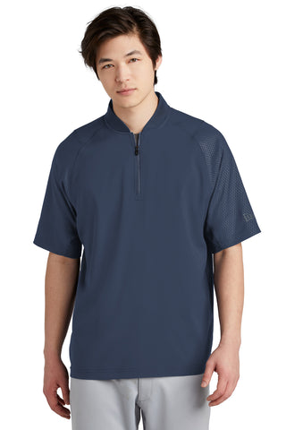 New Era Cage Short Sleeve 1/4-Zip Jacket (True Navy)