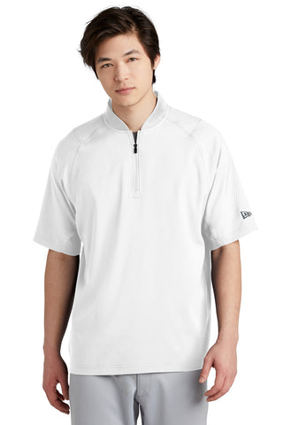 New Era Cage Short Sleeve 1/4-Zip Jacket (White)