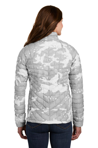 The North Face Ladies ThermoBall Trekker Jacket (TNF White Woodchip Print)
