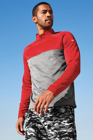 Nike Therma-FIT 1/2-Zip Fleece (Gym Red/ Dark Grey Heather)