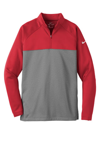 Nike Therma-FIT 1/2-Zip Fleece (Gym Red/ Dark Grey Heather)