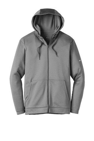 Nike Therma-FIT Full-Zip Fleece Hoodie (Dark Grey Heather)