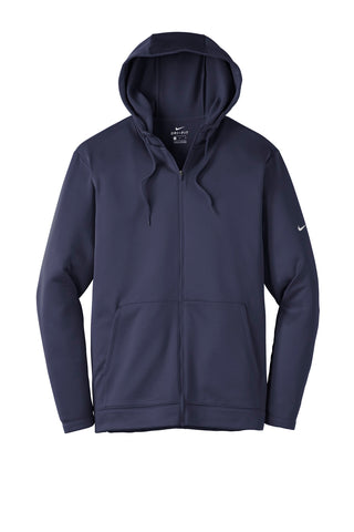 Nike Therma-FIT Full-Zip Fleece Hoodie (Midnight Navy)