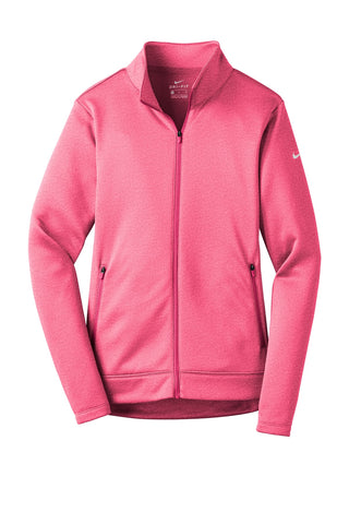 Nike Ladies Therma-FIT Full-Zip Fleece (Vivid Pink Heather)