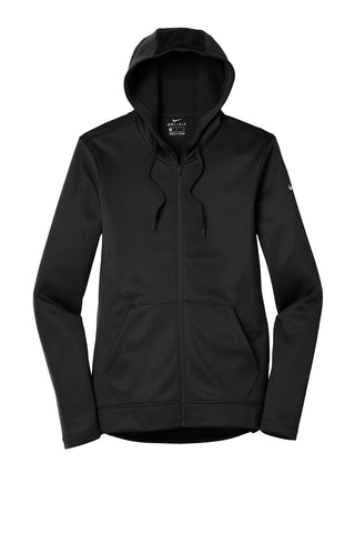 Nike Ladies Therma-FIT Full-Zip Fleece Hoodie (Black)