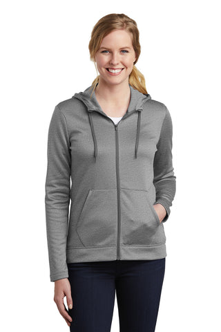 Nike Ladies Therma-FIT Full-Zip Fleece Hoodie (Dark Grey Heather)