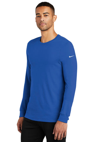 Nike Dri-FIT Cotton/Poly Long Sleeve Tee (Rush Blue)