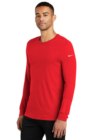 Nike Dri-FIT Cotton/Poly Long Sleeve Tee (University Red)