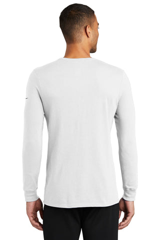 Nike Dri-FIT Cotton/Poly Long Sleeve Tee (White)