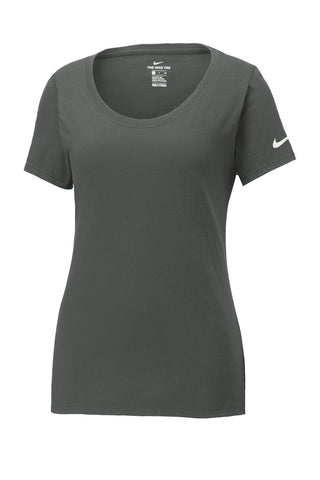 Nike Ladies Dri-FIT Cotton/Poly Scoop Neck Tee (Anthracite)