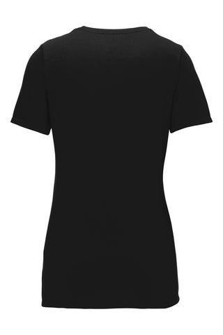 Nike Ladies Dri-FIT Cotton/Poly Scoop Neck Tee (Black)