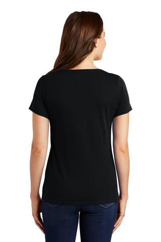 Nike Ladies Dri-FIT Cotton/Poly Scoop Neck Tee (Black)