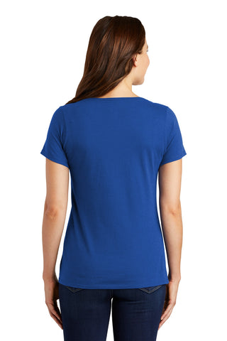 Nike Ladies Dri-FIT Cotton/Poly Scoop Neck Tee (Rush Blue)