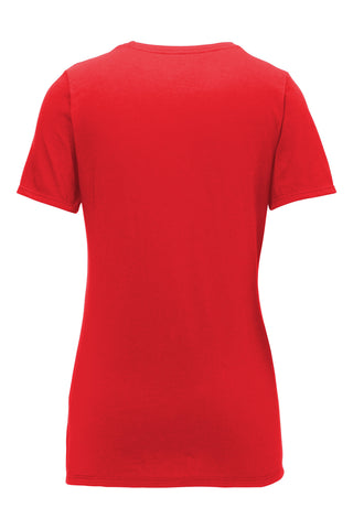 Nike Ladies Dri-FIT Cotton/Poly Scoop Neck Tee (University Red)