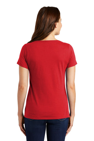 Nike Ladies Dri-FIT Cotton/Poly Scoop Neck Tee (University Red)