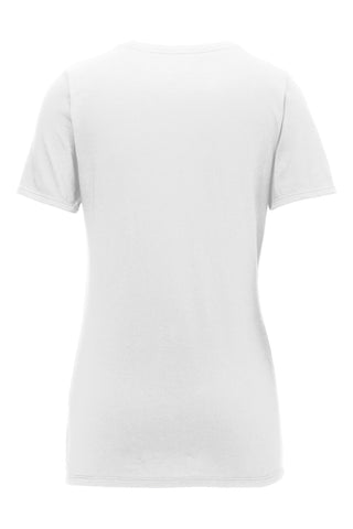 Nike Ladies Dri-FIT Cotton/Poly Scoop Neck Tee (White)