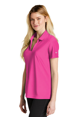 Nike Ladies Dri-FIT Micro Pique 2.0 Polo (Vivid Pink)