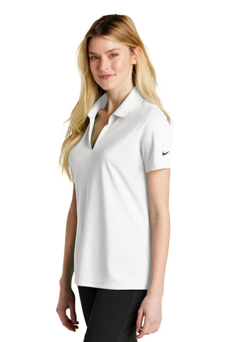 Nike Ladies Dri-FIT Micro Pique 2.0 Polo (White)