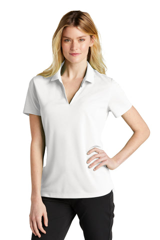 Nike Ladies Dri-FIT Micro Pique 2.0 Polo (White)