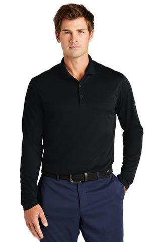 Nike Dri-FIT Micro Pique 2.0 Long Sleeve Polo (Black)