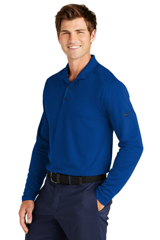 Nike Dri-FIT Micro Pique 2.0 Long Sleeve Polo (Gym Blue)