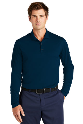 Nike Dri-FIT Micro Pique 2.0 Long Sleeve Polo (Navy)