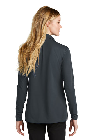 Nike Ladies Dri-FIT Micro Pique 2.0 Long Sleeve Polo (Anthracite)