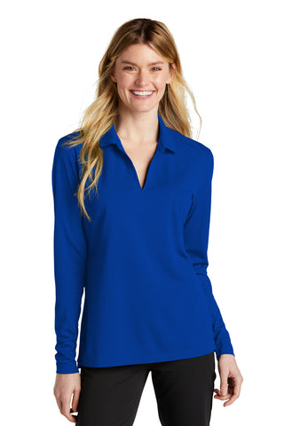 Nike Ladies Dri-FIT Micro Pique 2.0 Long Sleeve Polo (Game Royal)