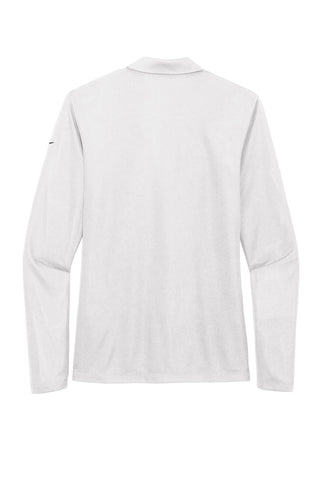 Nike Ladies Dri-FIT Micro Pique 2.0 Long Sleeve Polo (White)