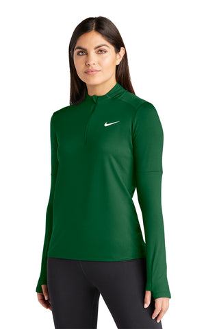 Nike Ladies Dri-FIT Element 1/2-Zip Top (Dark Green)