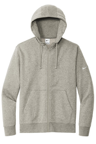 Nike Club Fleece Sleeve Swoosh Full-Zip Hoodie (Dark Grey Heather)