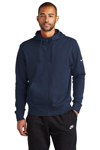 Nike Club Fleece Sleeve Swoosh Full-Zip Hoodie (Midnight Navy)