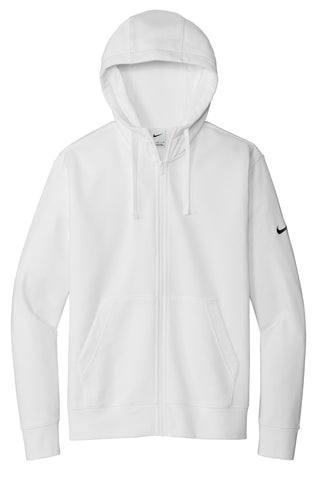 Nike Club Fleece Sleeve Swoosh Full-Zip Hoodie (White)