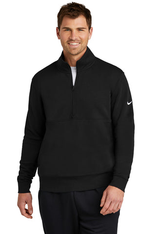 Nike Club Fleece Sleeve Swoosh 1/2-Zip (Black)