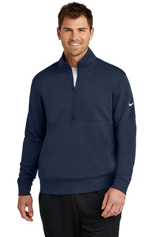 Nike Club Fleece Sleeve Swoosh 1/2-Zip (Midnight Navy)