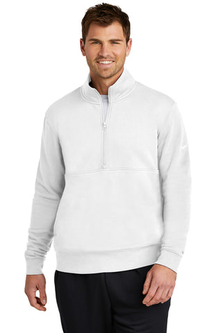Nike Club Fleece Sleeve Swoosh 1/2-Zip (White)