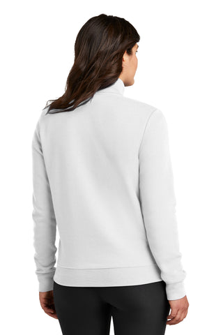 Nike Ladies Club Fleece Sleeve Swoosh 1/2-Zip (White)