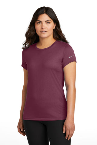 Nike Ladies Swoosh Sleeve rLegend Tee (Deep Maroon)