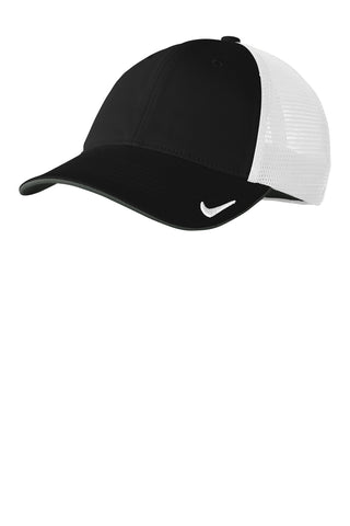 Nike Stretch-to-Fit Mesh Back Cap (Black/ White)