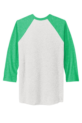 Next Level Apparel Unisex Tri-Blend 3/4-Sleeve Raglan Tee (Envy/ Hthr White)