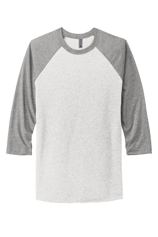 Next Level Apparel Unisex Tri-Blend 3/4-Sleeve Raglan Tee (Prem Hthr/ Hthr White)